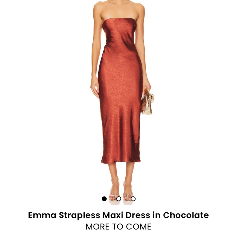 Emma Strapless Maxi Dress in Chocolate